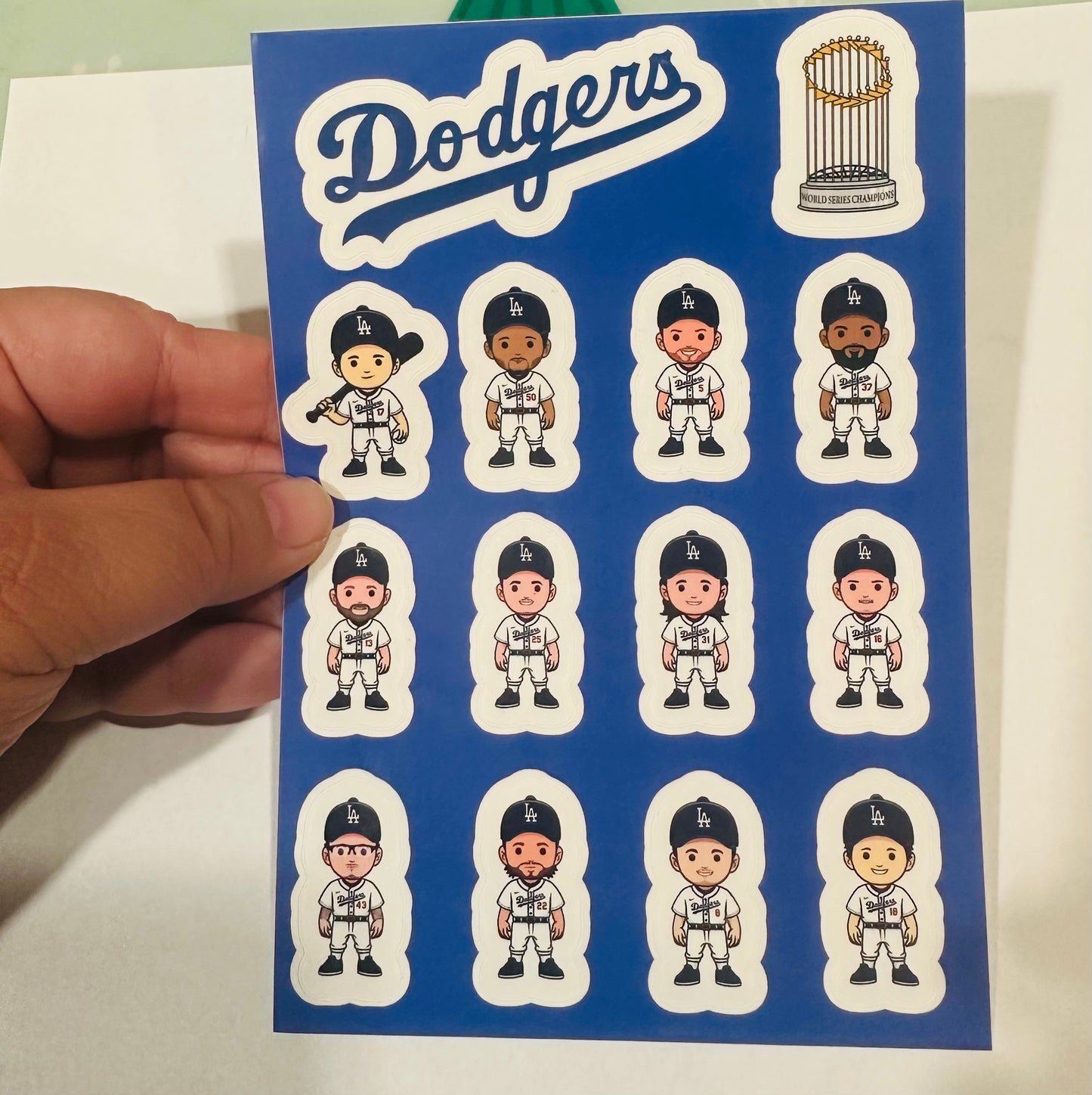 Dodgers World Series Sticker Sheet