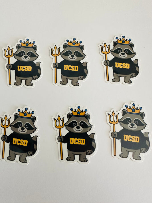 UCSD Raccoon Sticker