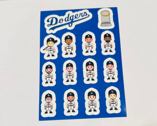 Dodgers World Series Sticker Sheet