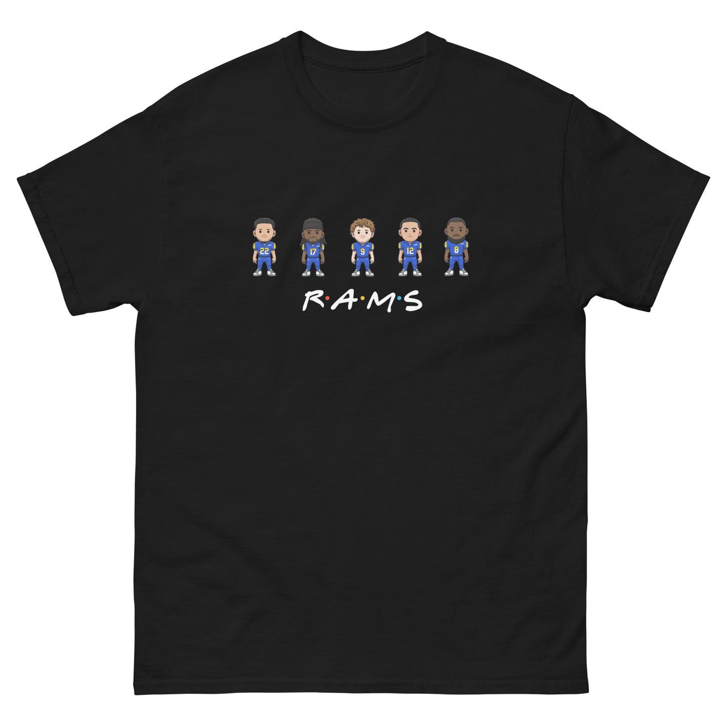 Rams Friends Shirt (Blake Corrum, Davante Adams, Matthew Stafford, Puka Nucua, and Jared Verse)