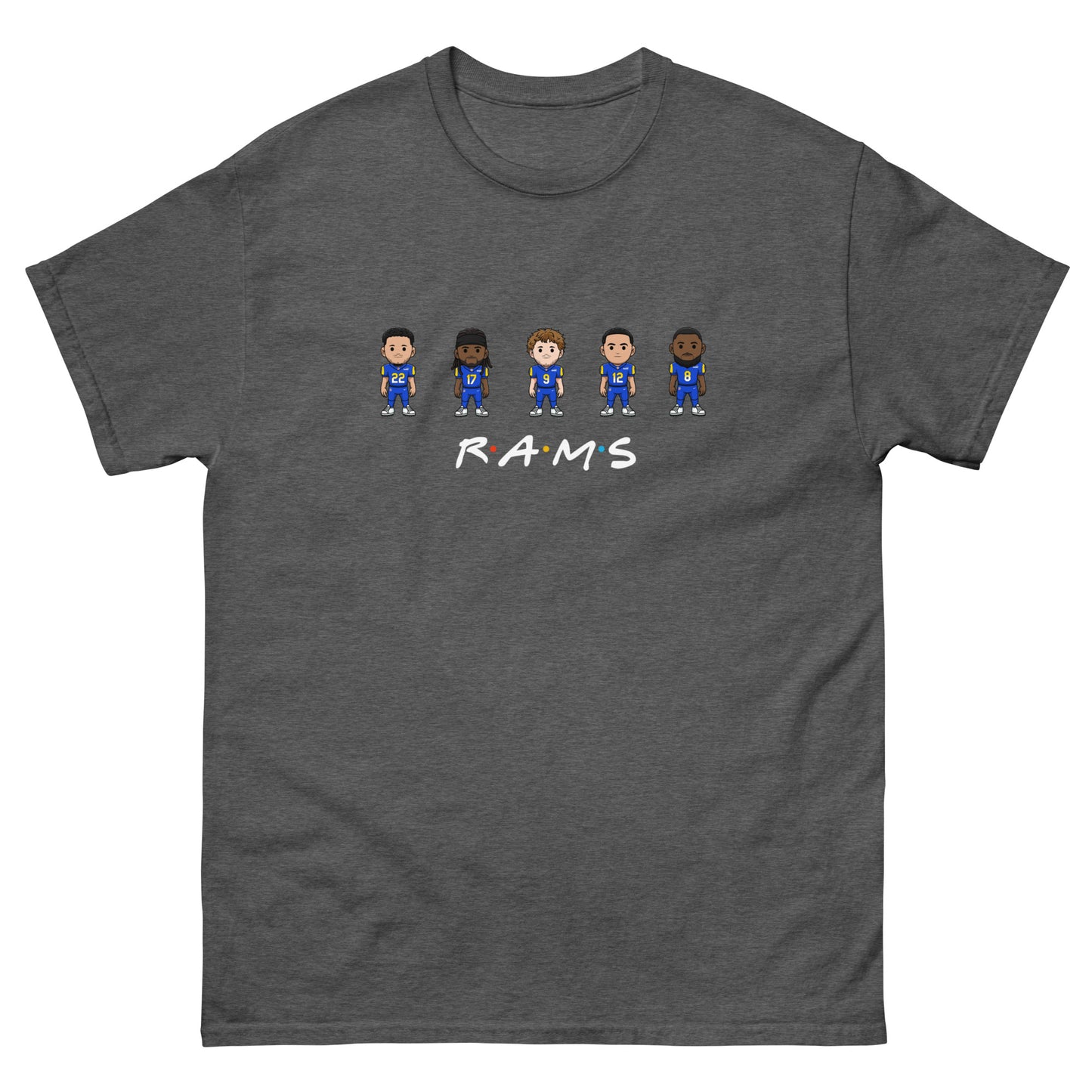 Rams Friends Shirt (Blake Corrum, Davante Adams, Matthew Stafford, Puka Nucua, and Jared Verse)