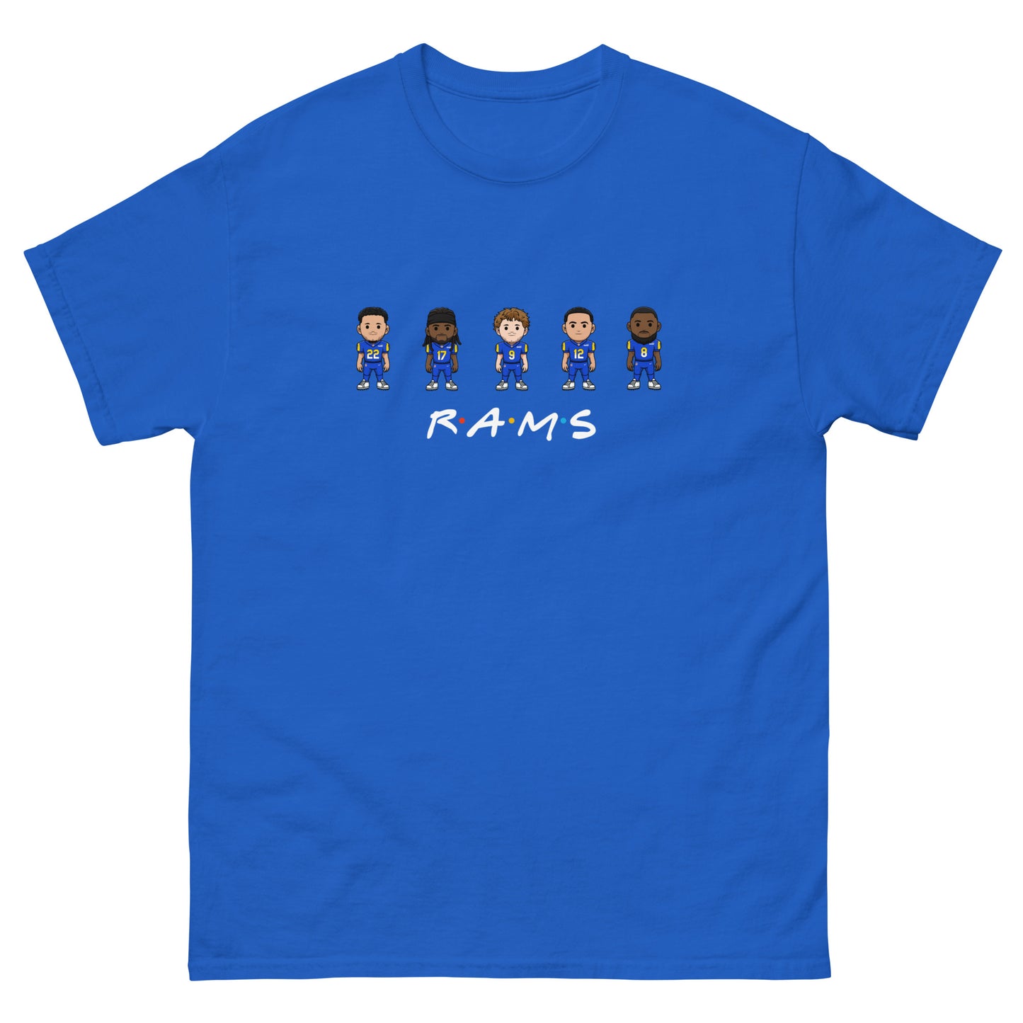 Rams Friends Shirt (Blake Corrum, Davante Adams, Matthew Stafford, Puka Nucua, and Jared Verse)