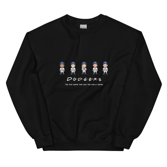 Dodgers Friends World Series Version Crewneck Sweatshirt (Betts, Ohtani, Yamamoto, Freeman, Smith)