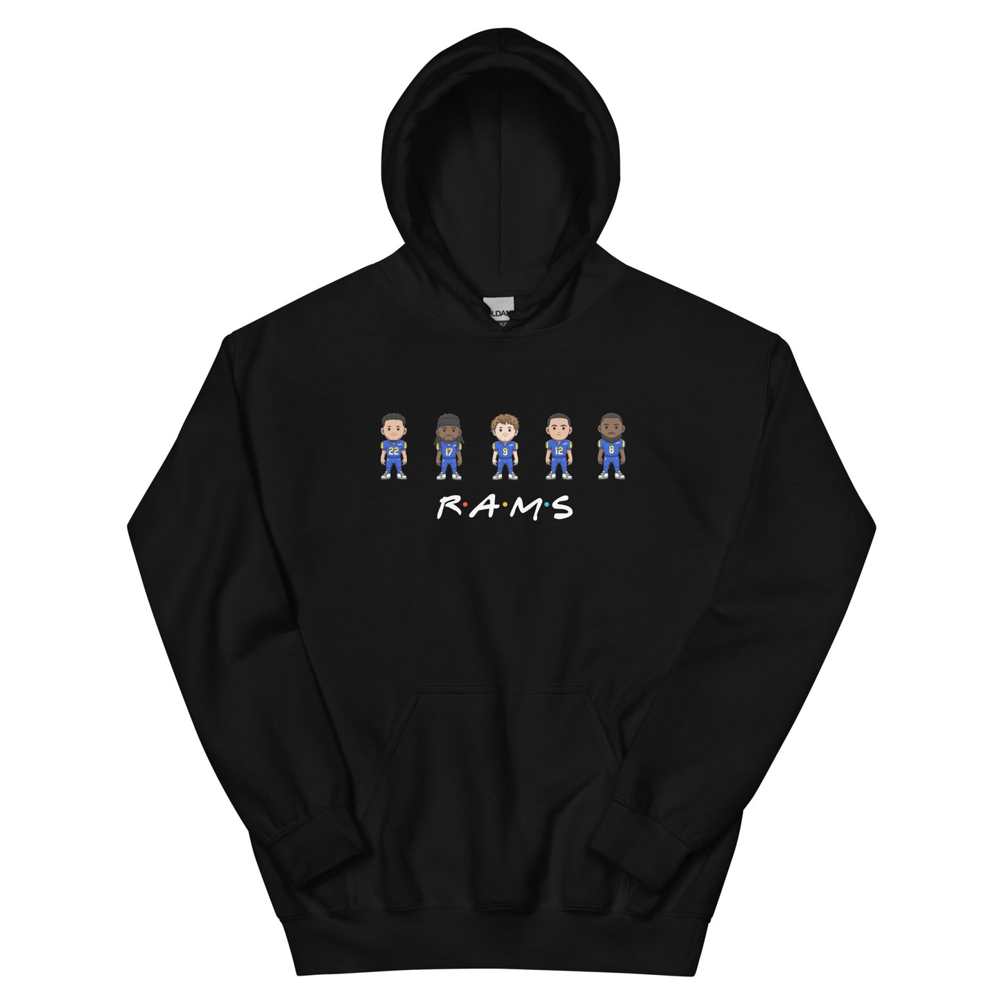 Rams Friends Hoodie (Blake Corrum, Davante Adam, Matthew Stafford, Puka Nucua, and Jared Verse)